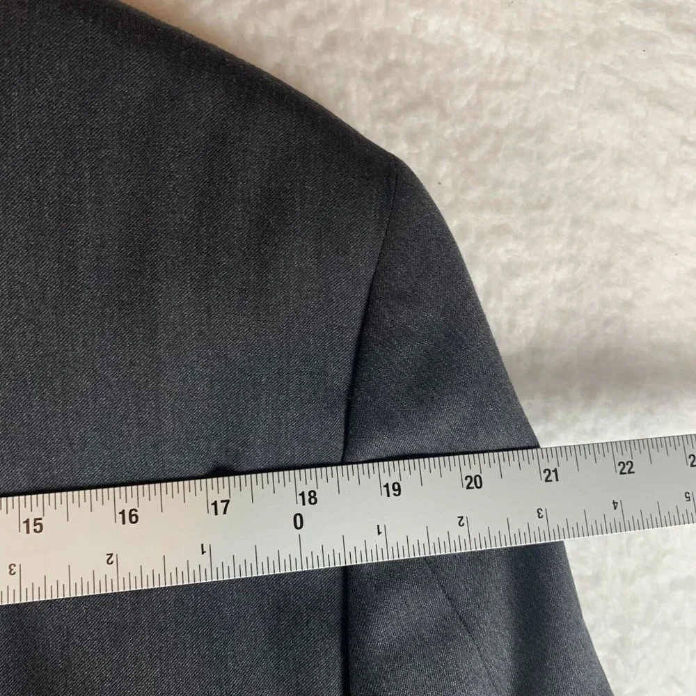 Burberry Blazer Jacket Men's 43 L Gray Wool Single Breasted Notch Lapel 8252‎